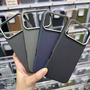 Custodia Magnetica Stile Business per Apple 17 Air, <span class=keywords><strong>iPhone</strong></span> 13 14 15 16 Pro Max, Cover Rigida in Pelle PU 3D - Product Image 1