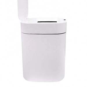 Poubelle Intelligente Personnalisable avec Capteur, Écologique, Résistante à l'Eau, Design Minimaliste, Petite, pour Salle de Bain, Cuisine, Bureau, Chambre - Product Image 1