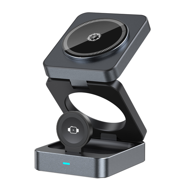 3 in 1 Multifunctional Magnetic Foldable Fast Charging Desktop Phone Station 15W 3in1 Wireless Charger