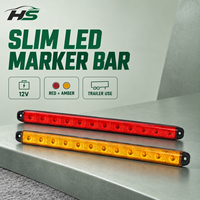 Feu arrière LED SMD 2835 HSSH 12V 2.4W rouge, ambre, blanc pour camion, remorque, véhicule utilitaire