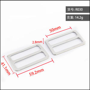 Hebilla deslizante de aleación de zinc con anillo en D para bolsos, accesorio de hardware para correas ajustables y resistentes al desgaste, hebillas de doble posición - Product Image 4