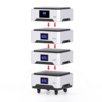 Batterie domestique extensible et empilable LiFePO4 pour stockage solaire 5 kWh par module avec BMS intelligent pour système d'alimentation domestique flexible