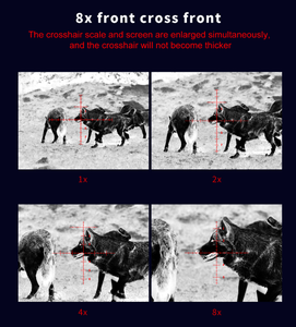 Lasershot 384 không thấm nước 4k săn bắn tầm nhìn ban đêm phạm vi 8x Hình ảnh nhiệt tầm nhìn ban đêm với kẻ ô và đạn đạo tính toán - Product Image 2