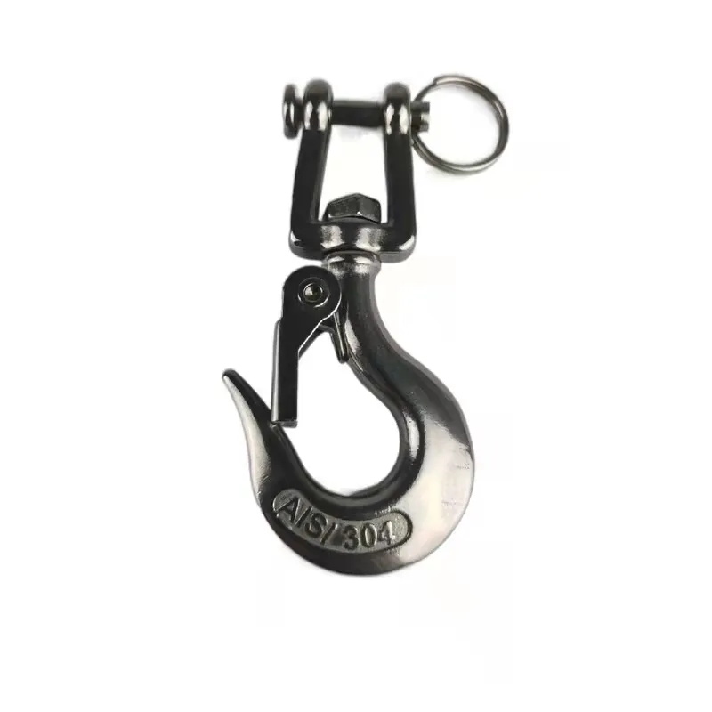 Stainless Steel Grade Marine Jaw Type Swivel Crane Lifting Hooks Rigging Hardware Snap Hook with Eye Clevis Swivel