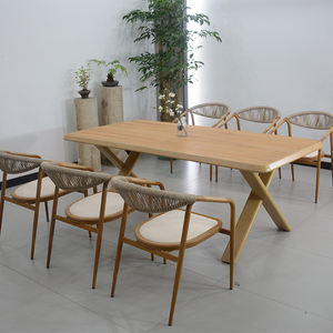 Outdoor Nordic Aluminum Alloy Telescopic <b>Dining</b> Table and Chair Set for 6 Garden Balcony Patio Use - Product Image 2