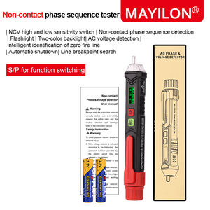 MAYILON HT100P Detector de Voltaje sin <span class=keywords><strong>Contacto</strong></span>/Detector de <span class=keywords><strong>Fase</strong></span> <span class=keywords><strong>Fase</strong></span> Viva y <span class=keywords><strong>Neutro</strong></span> con NCV - Product Image 6