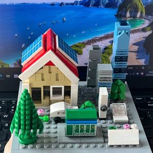 Set blok bangunan arsitektur kustom Model MOC tengara kota personal Set DIY pemandangan Desktop Dekorasi hadiah mainan - Product Image 3