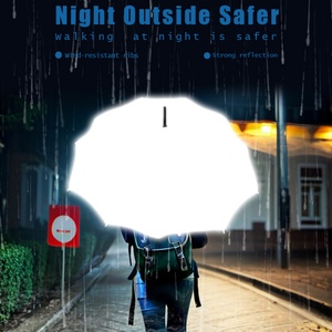 ร่มกอล์ฟทรงโดมกันลมคุณภาพสูงจากโรงงาน ผลิตจากไฟเบอร์กลาส ดีไซน์สะท้อนแสงแบบใหม่  รับสกรีนโลโก้ ลายตรง - Product Image 4