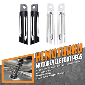 Reposapiés para Motocicleta, Pedales para <span class=keywords><strong>Harley</strong></span> Touring Softail Sportster XL883 <span class=keywords><strong>1200</strong></span> Iron Fatboy V-<span class=keywords><strong>Rod</strong></span> Road King Glide - Product Image 2