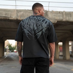T-shirt Oversize à Manches Courtes pour Jeunes Hommes, 100% Coton, Imprimé Graphique, Coupe Boxy, Streetwear, Sport, Logo Personnalisé, Vente en Gros - Product Image 4