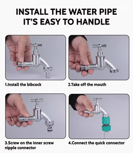 TMOK RTS 1/2 "* 3/4" kuningan berlapis krom poles Verchromt Auslaufventil katup Outlet keran air Bibcock - Product Image 5