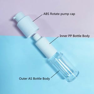 Flacon cosmétique carré sans air de 15 ml, 30 ml, 50 ml avec pompe, emballage pour fond de teint, conteneur à visser, flacon sans air pour lotion - Product Image 6