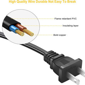 US-Standard 2-Pin Figur 8 C7 Netzkabel 10A 1,5M/3M 2-poliger Stecker Computer-Buchsenanschluss Typ IEC Reinkupferleiter ETL - Product Image 5