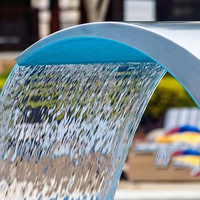 Fontaine de bassin décorative, cascade d'eau, décoration d'intérieur