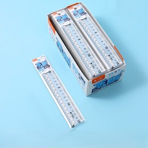 Regla de PC de plástico irrompible de doble escala de 15CM, suministro escolar duradero con papelería de material nuevo - Product Image 1