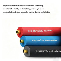 Tuyau d'isolation en mousse de caoutchouc, tube d'isolation thermique ignifuge en caoutchouc pour conduite de climatisation