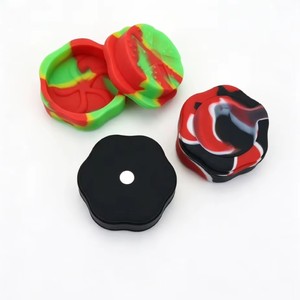 Glow in the Dark Manual Silicone <b>Herb</b> <b>Grinder</b> with Magnetic <b>for</b> 2-Layer Non-stick Design Built-in Jar <b>for</b> Tobacco & <b>Herb</b> Simple - Product Image 1