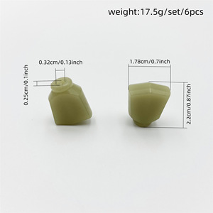 Venta al por mayor de fábrica: Juego de 6 perillas de afinación de guitarra de plástico verde imitación jade para guitarra acústica, clásica y eléctrica - Product Image 2