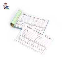 Carnet de reçus portable en papier couché imprimé offset, avec logo personnalisé, 2,75x6 pouces, 50 feuillets autocopiants en 2 exemplaires, pour boutiques de créations artisanales
