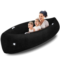 Fauteuil sensoriel gonflable extra large de 80 pouces en forme de pois noir pour enfants, siège thérapeutique apaisant pour l'autisme, mobilier pour besoins spéciaux