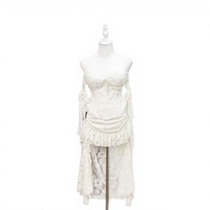 Nueva Colección Primavera Verano 2026: Vestido Asimétrico Irregular con Cintura Natural, Tirantes Cruzados en la Espalda, Encaje Fruncido y Corte en A - Product Image 2