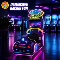Simulateur de conduite pour enfants, machine de jeu d'arcade de course, borne de jeu à monnayeur avec volant et pédales pour lieux de divertissement intérieurs