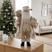 Nouvelle figurine de Père Noël en tricot crème 2026, poupée de Noël moderne pour décoration de table ou d'étagère, vente en gros