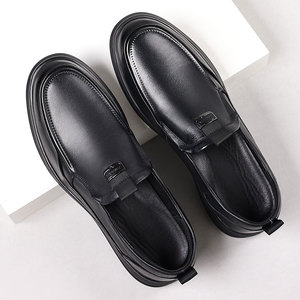 Nueva Llegada: Zapatos Slip-On de Cuero Genuino para Hombre, Estilo Casual de Negocios, Parte Superior Suave, Antideslizantes, Cómodos para Uso Diario - Product Image 6