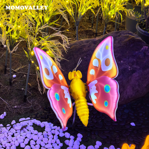 Momovalley Haute Luminosité Papillon LED Stand Lumière Ouvert Fermer Décoration Pièce Maîtresse pour Jardin Extérieur pour Éclairage <span class=keywords><strong>De</strong></span> Noël - Product Image 3