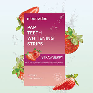 Bandes de blanchiment à saveur personnalisée en usine directe Bandes dentaires à la fraise Bandes blanchissantes - Product Image 1
