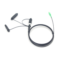 Kabel Drop FTTH 3-in-1 Tahan Air Cepat Berkinerja Tinggi DOWELL Mini SC Kompatibel untuk Penggunaan Luar Ruangan