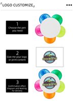 Ensemble de stylos surligneurs à pointe oblique en forme de tournesol personnalisable en 6 couleurs pour enfants avec un design intéressant en plastique