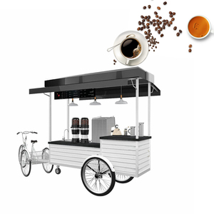 Chariot de nourriture de Cupcake de boisson de pop-corn américain, chariot de nourriture de voiture de côté personnalisé Antique de nourriture chaude avec le réfrigérateur de friteuse - Product Image 1