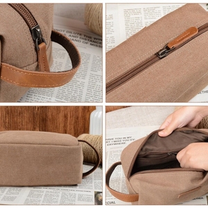 Neceser de Viaje Personalizado - Bolsa de Aseo <span class=keywords><strong>para</strong></span> Hombre - Bolsa de Afeitar de Lona con Nombre Personalizado - Estuche de Maquillaje de Gran Capacidad - Product Image 5