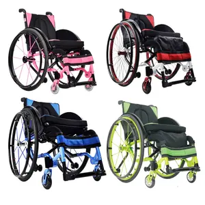 Medical supplies OEM fashion walking aids folding wheelchair aluminum sport manual wheelchair