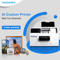 Impresora UV de Cama Plana PodNEX, Máquina de Impresión de Carcasas de Teléfono, Impresora UV A3 para Carcasas de Teléfono, Máquina de Impresión de Fundas Móviles