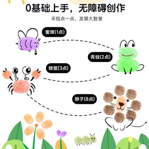 Juego de dibujo creativo Montessori portátil para niños al por mayor, juguete educativo temprano, divertido libro de pintura con los dedos, juguetes para niños - Product Image 3