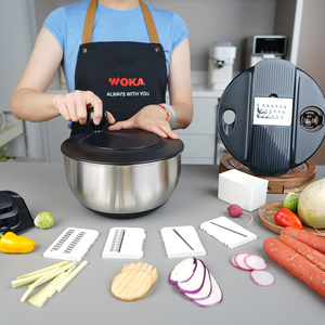 Super <span class=keywords><strong>Septembre</strong></span> Vente Chaude Appareils <span class=keywords><strong>de</strong></span> Cuisine Outils 4.5L Mélangeur à Salade Manuel Fruits <span class=keywords><strong>et</strong></span> Légumes Salade Spinner avec Bol - Product Image 1