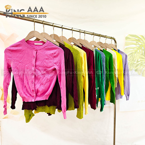 Kingaaa Mỏng Dài Áo len cardigan Phụ Nữ Bóng Cardigan tiết kiệm mimumba kiện thứ hai tay quần áo sử dụng quần áo cho phụ nữ - Product Image 1