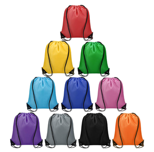 Custom Nylon Polyester Drawstring Bag with Waterproof Features Sublimation String Backpack for Gym Sport Featuring Custom Logo