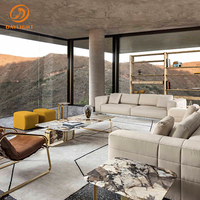 Italienische Villa Sofa garnitur Luxus moderne Leder modulare Sofa garnitur Wohnzimmer möbel Sofa
