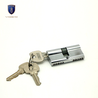 Cylindre de serrure à mortaise en laiton de style européen contemporain de 70 mm avec 3 clés pour ensemble de serrures de porte en bois, PVC, aluminium, acier - Vente en gros