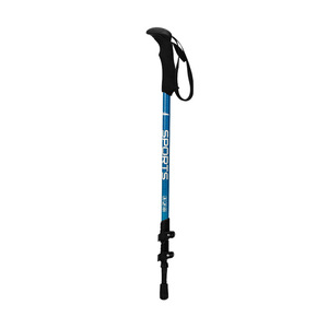 Bâtons de randonnée Chaoyi en fibre de carbone, 3 sections, amortissants, poignée en T, bâton de marche réglable pour l'extérieur, bleu noir - Product Image 1