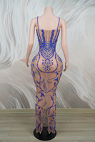 Nouvelle arrivée AD2964, robe de soirée de luxe pour femmes, robe de fête scintillante en cristal, robe de soirée sexy en maille, robe de bal pour femmes