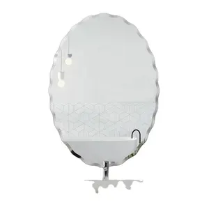 Oval forma espelho do banheiro frameless