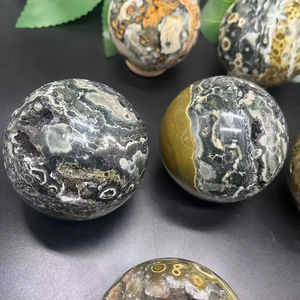 Vente en gros de sphères de jaspe océanique naturel, boules de cristal Druzy, pierres de guérison pour la décoration et les cadeaux de Pâques - Product Image 4