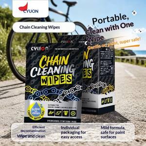 Lingettes nettoyantes pour chaînes, détachant rapide, lingettes pour chaînes à action rapide, élimination efficace de la saleté sur les composants de vélo, durables - Product Image 2