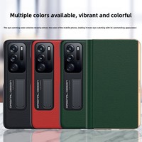 Étui de luxe ultra-fin en cuir véritable pour OPPO Find N2 avec support magnétique, coque de protection antichoc en grain de Napa