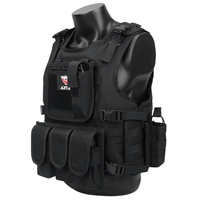Gilet tactique d'airsoft réglable, gilet modulaire de paintball, chaleco tactico en nylon 600D avec pochettes MOLLE, porte-plaques, gilet tactique