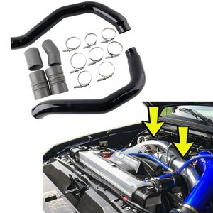 Tubo di <span class=keywords><strong>ricambio</strong></span> diretto Turbo Intercooler per <span class=keywords><strong>Ford</strong></span> F250 F350 6.0L Powerstroke Diesel 03-07 nero stabilità parti modificate - Product Image 3
